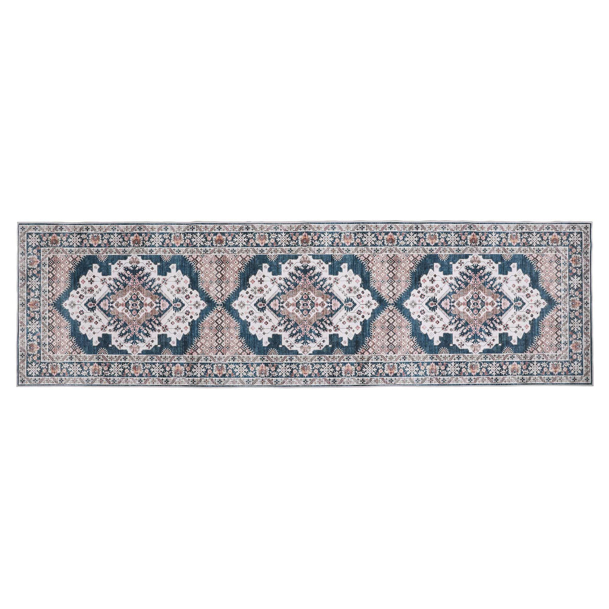 Alona.com.au Home & Garden > Rugs > Round Rugs Artiss 80 x 300 cm Washable Runner Area Rug No Hard Glue Quilt-Like Soft for Home Decor, 0.5cm Ultra-Thin Pet Friendly Bohemian Medallion Bedroom Carpet