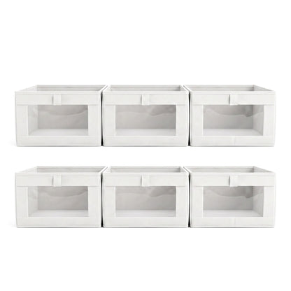 Alona.com.au Home & Garden > Storage > Clothing & Wardrobe Storage Artiss 6 Pack Linen Closet Organizers and Storage Foldable Clothing Bins