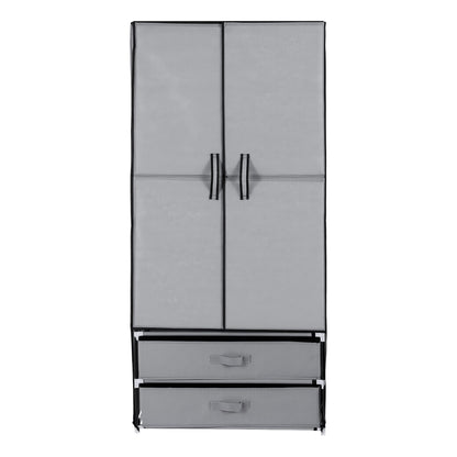 Alona.com.au Home & Garden > Storage > Clothing & Wardrobe Storage Artiss Large Portable Clothes Closet Wardrobe with Magnetic Door Grey