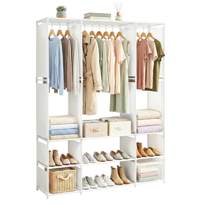 Alona.com.au Home & Garden > Storage > Clothing & Wardrobe Storage Artiss Large Portable Clothes Closet Wardrobe with Open Shelf White