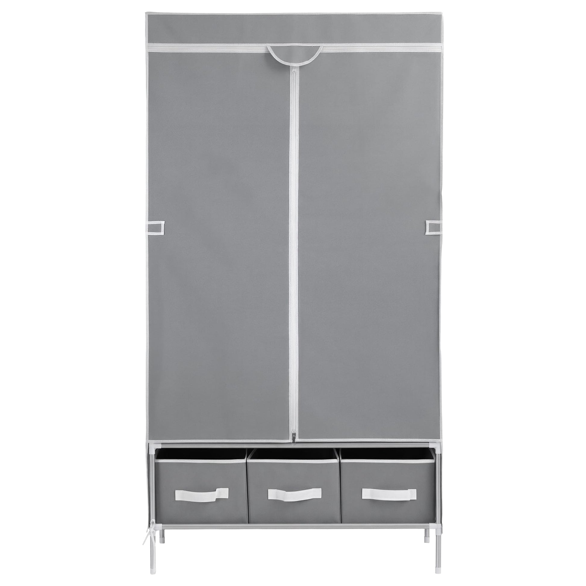 Alona.com.au Home & Garden > Storage > Clothing & Wardrobe Storage Artiss Large Portable Clothes Closet Wardrobe with Tiebacks Grey