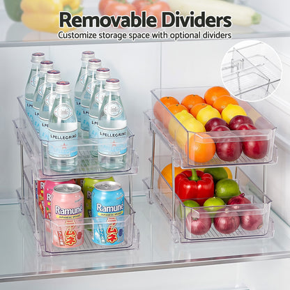 Alona.com.au Home & Garden > Storage > Storage Boxes Artiss 2 Pack Clear Pull Out Cabinet Organiser 2 Tier Storage Drawers