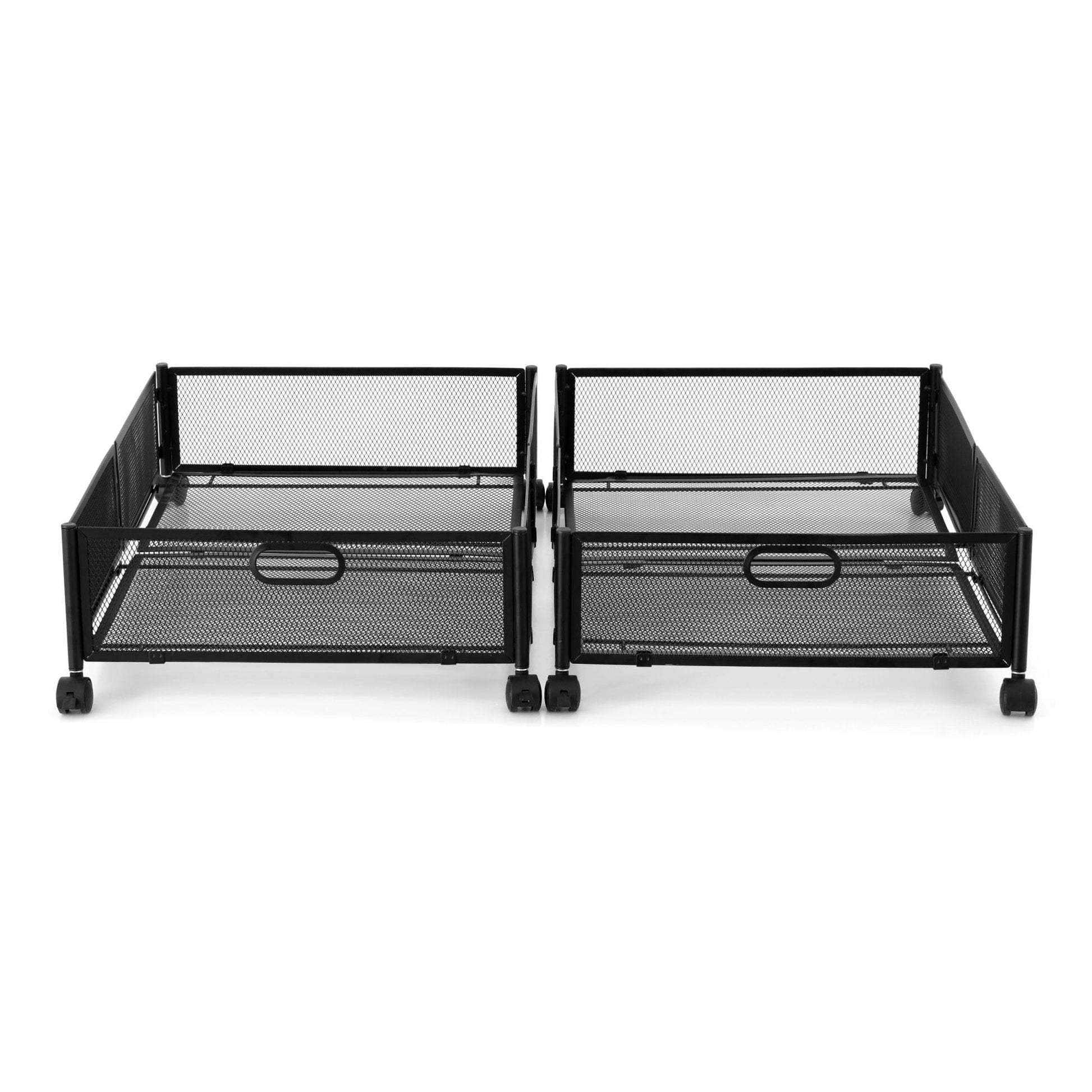 Alona.com.au Home & Garden > Storage > Storage Boxes Artiss 2X Under Bed Storage Containers Metal Boxes Quilt Organiser with Wheels
