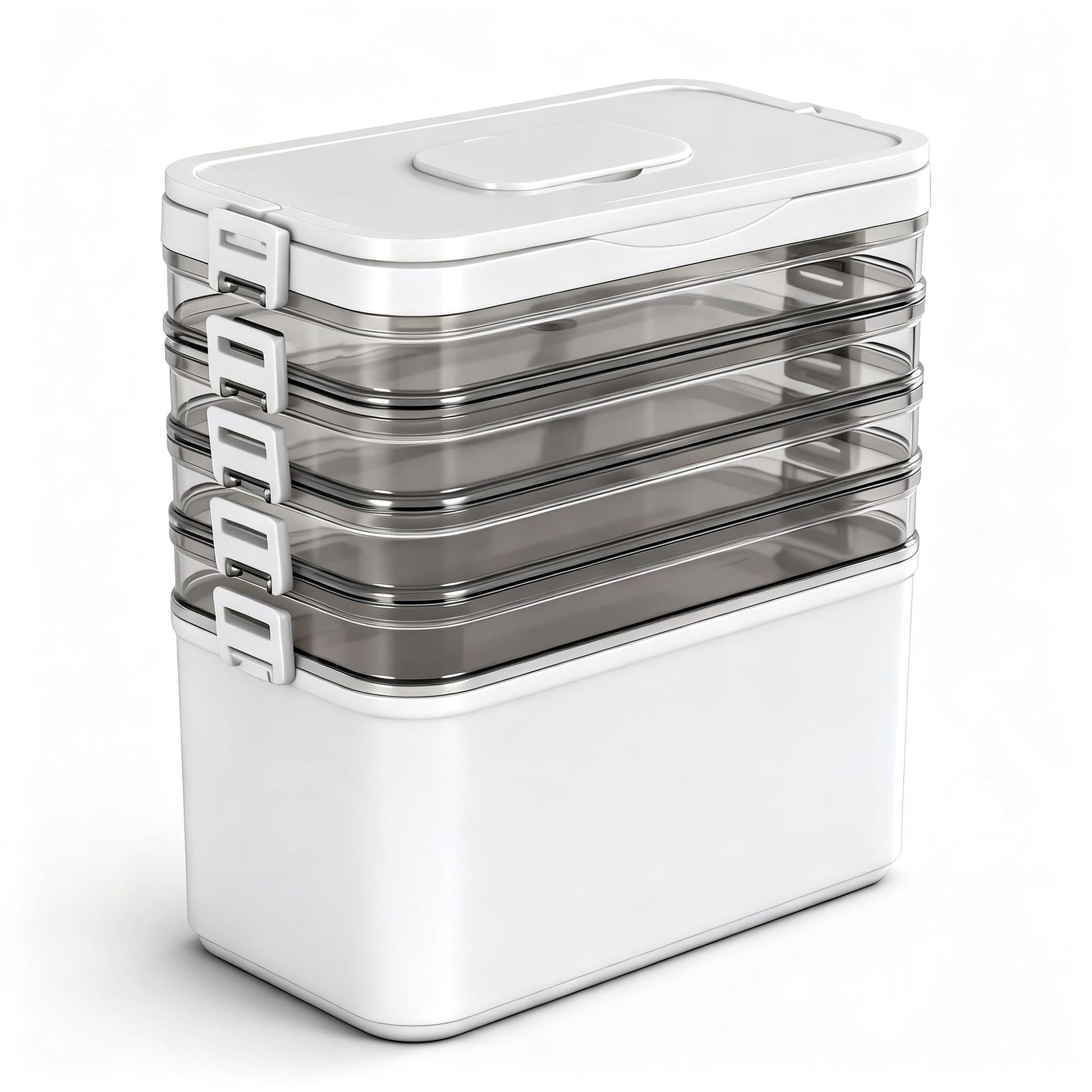 Alona.com.au Home & Garden > Storage > Storage Boxes Artiss 5 Tier Portable Storage Box Detachable with Handles Plastic Clear