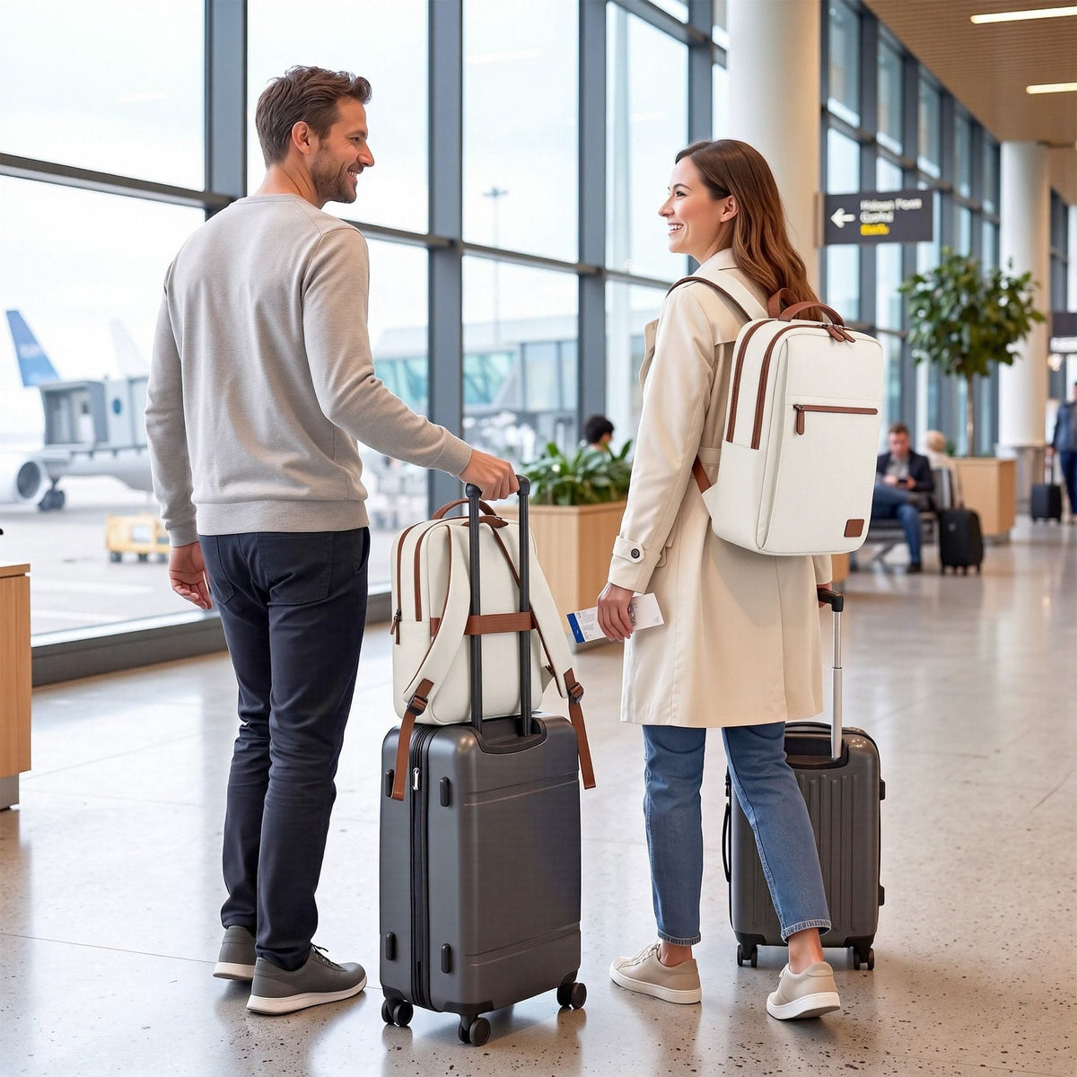 Alona.com.au Home & Garden > Travel > Backpacks Wanderlite 20L Travel Laptop Backpack Carry On Work Bag with USB Port for Airlines Outdoor Business Beige
