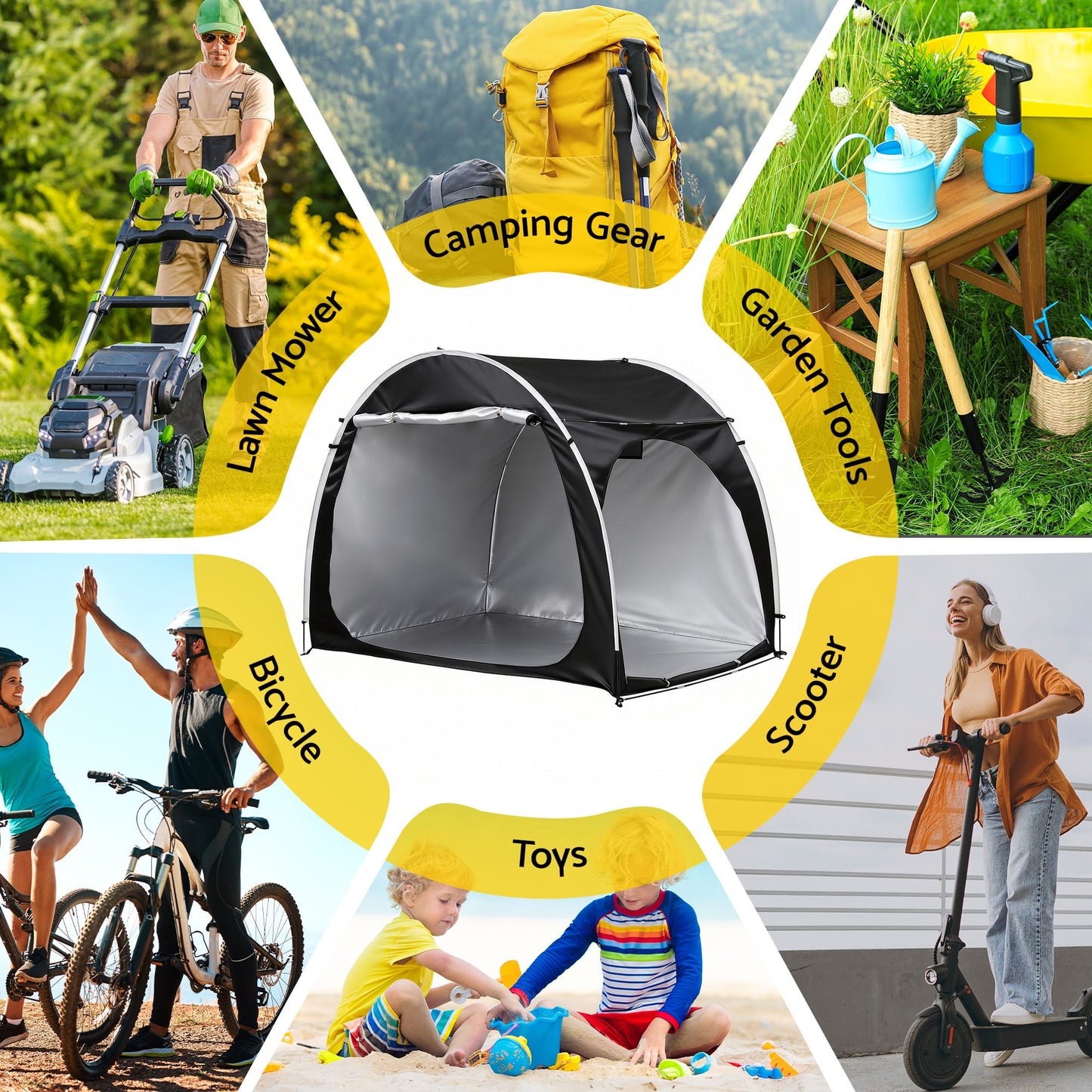 Alona.com.au Home & Garden > Travel > Duffel Bags Giantz Bike Storage Tent Outdoor Waterproof UV Resistant Shelter w/ Ventilation