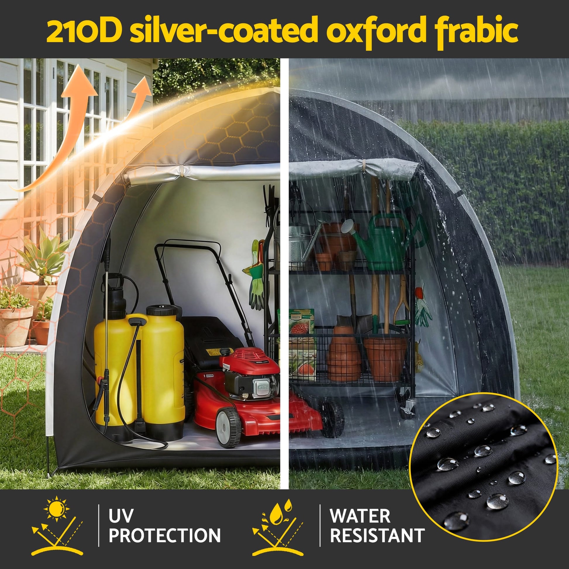 Alona.com.au Home & Garden > Travel > Duffel Bags Giantz Bike Storage Tent Waterproof Outdoor UV Protection Shelter w/ Large Space