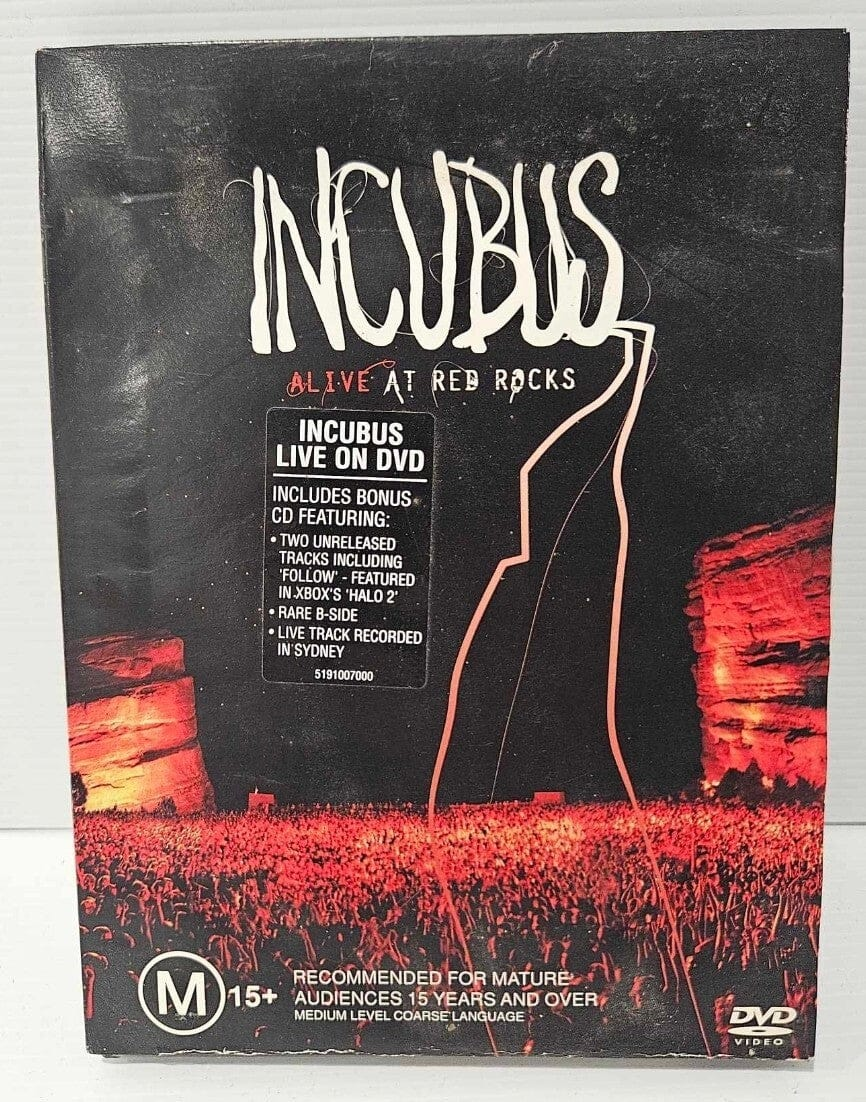 Alona.com.au Incubus Alive At Red Rocks DVD plus CD 19 live songs Cardboard Aus + FREE POST