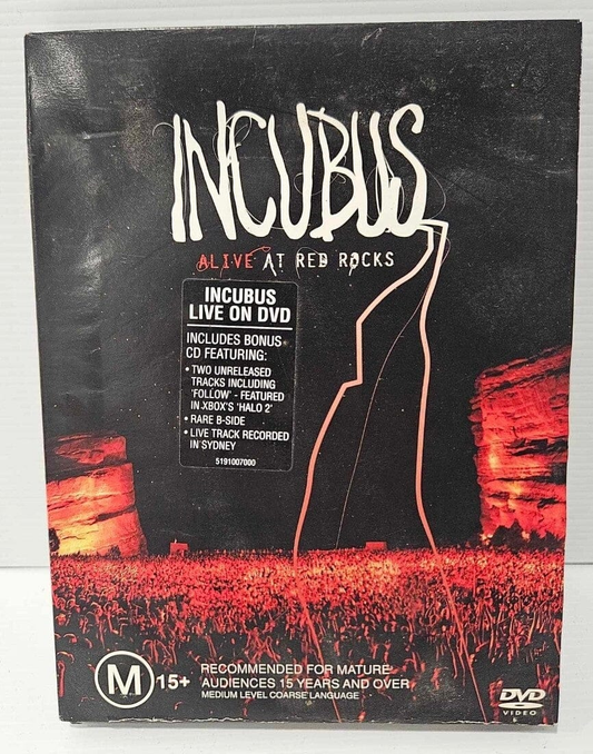 Alona.com.au Incubus Alive At Red Rocks DVD plus CD 19 live songs Cardboard Aus + FREE POST