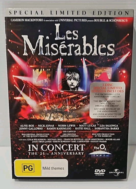 Alona.com.au LES MISERABLES 25th Anniversary SPECIAL LIMITED EDITION DVD Region 4 PAL