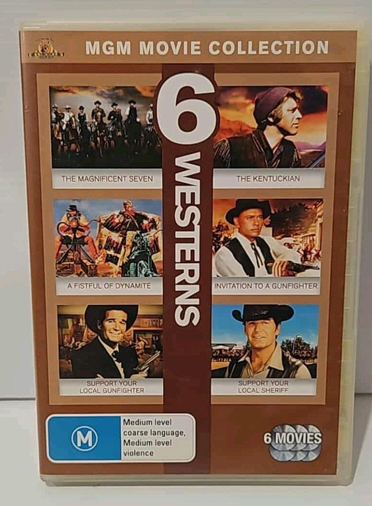 Alona.com.au Magnificent Seven/ Kentuckian/ Fistful of Dynamite/Support local sheriff DVD Set