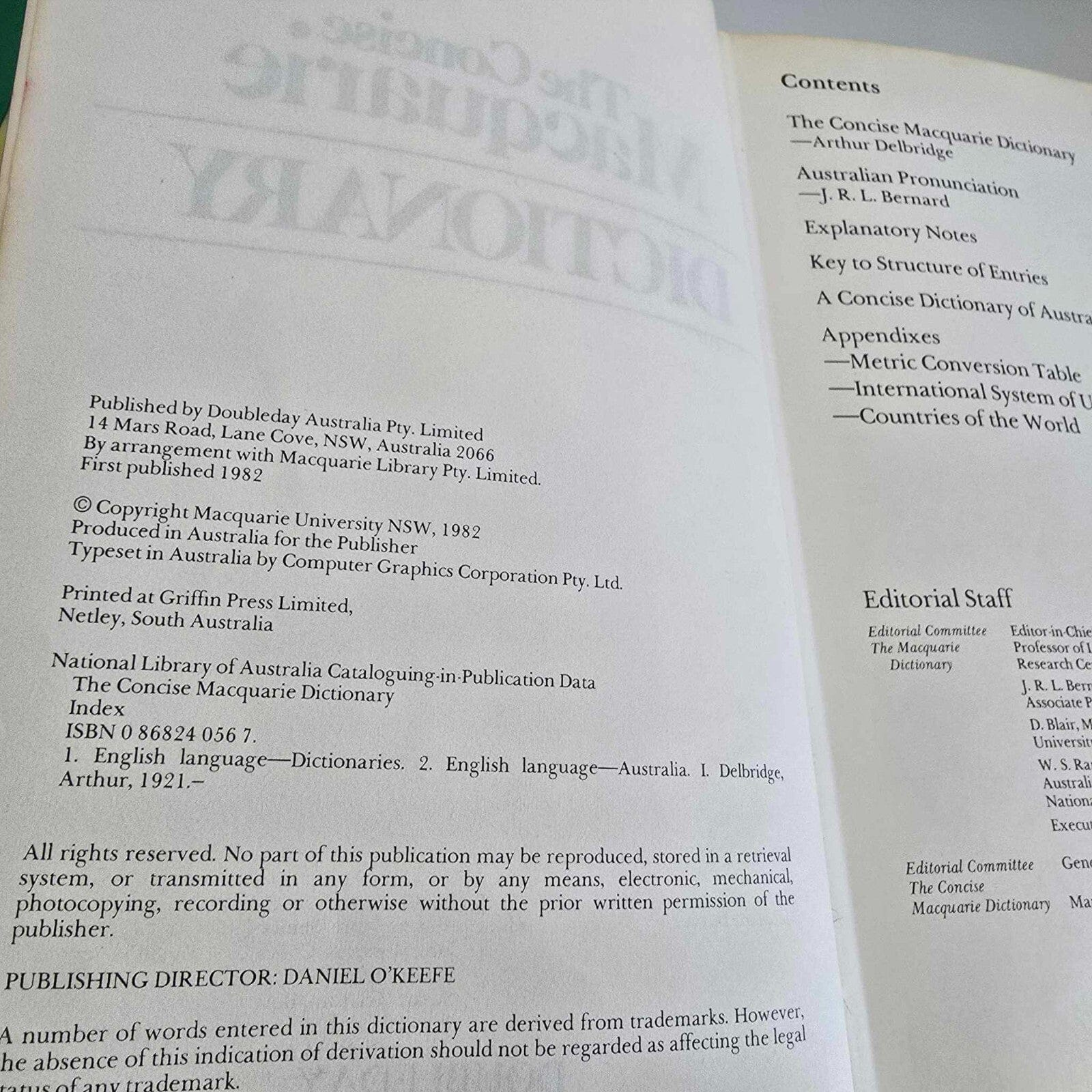 Alona.com.au My First (1991) and The Concise (1982) Macquarie Dictionary