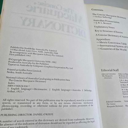 Alona.com.au My First (1991) and The Concise (1982) Macquarie Dictionary
