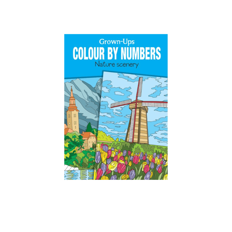 Alona.com.au Nature Scenery Adult Colour by Numbers Book  A4 Fun Relaxing Mindfulness Anti Stress Creativity