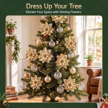 Alona.com.au Occasions > Christmas > Christmas Decorations Jingle Jollys 10Pcs Christmas Tree Flower Set Garland Wreath Poinsettia Decorations