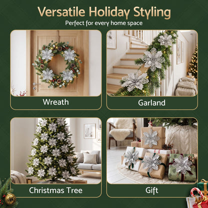 Alona.com.au Occasions > Christmas > Christmas Decorations Jingle Jollys 20Pcs Christmas Tree Flower Set Garland Wreath Poinsettia Decorations