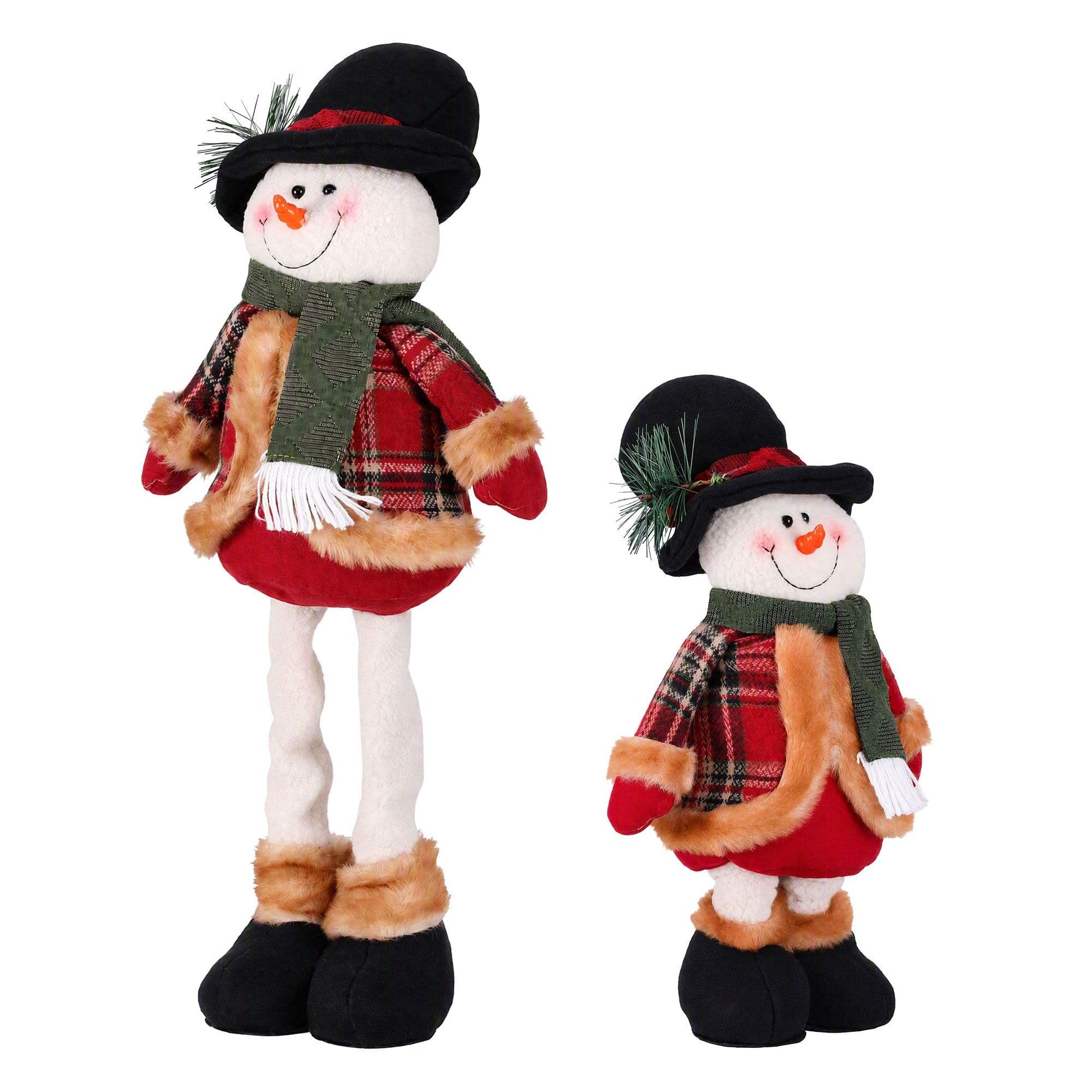 Alona.com.au Occasions > Christmas > Christmas Decorations Jingle Jollys Christmas Snowman Ornament 40-56cm Telescopic Tabletop Decoration Doll, Adjustable Length For Tabletop, Window, Mantel, Indoor Holiday Decor
