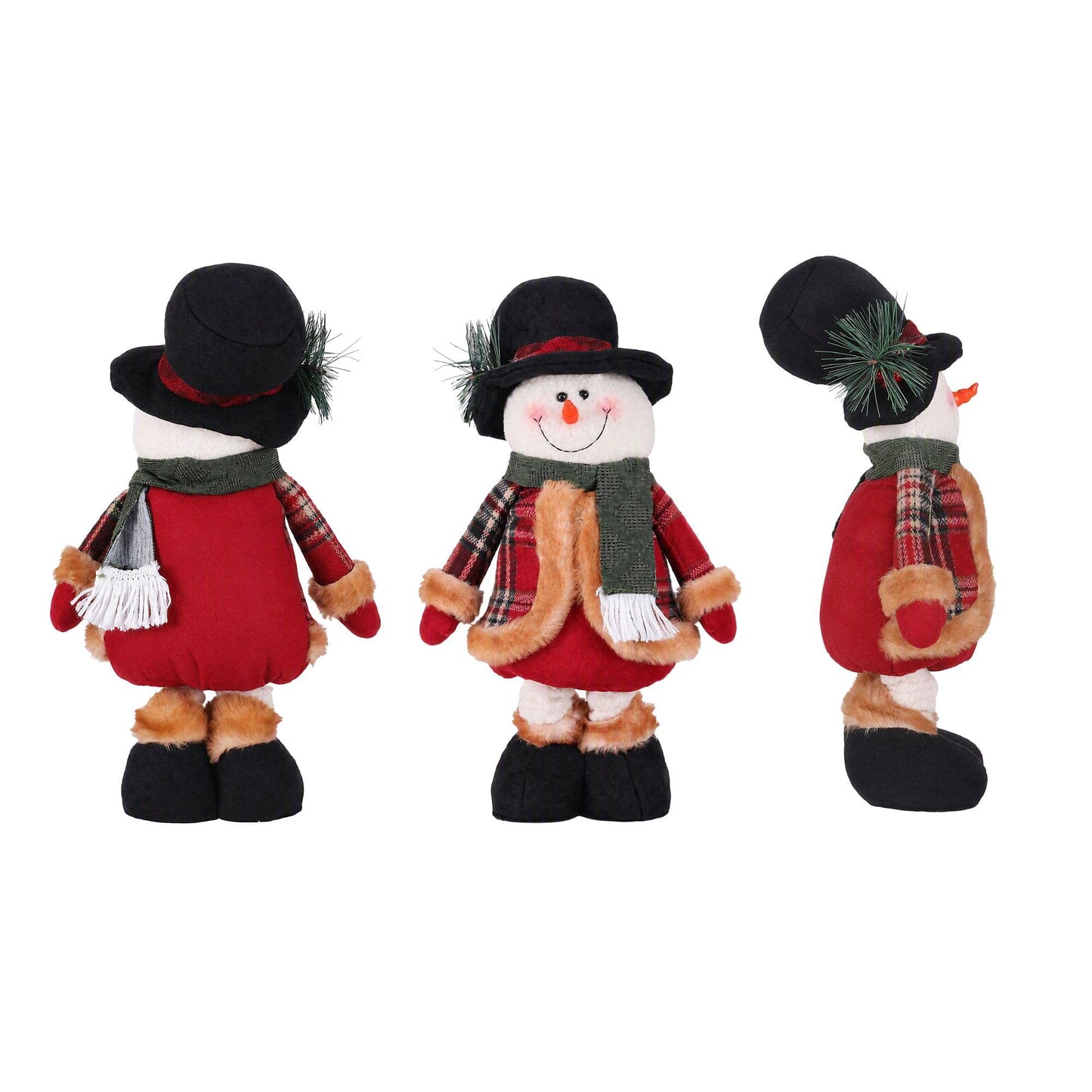 Alona.com.au Occasions > Christmas > Christmas Decorations Jingle Jollys Christmas Snowman Ornament 40-56cm Telescopic Tabletop Decoration Doll, Adjustable Length For Tabletop, Window, Mantel, Indoor Holiday Decor