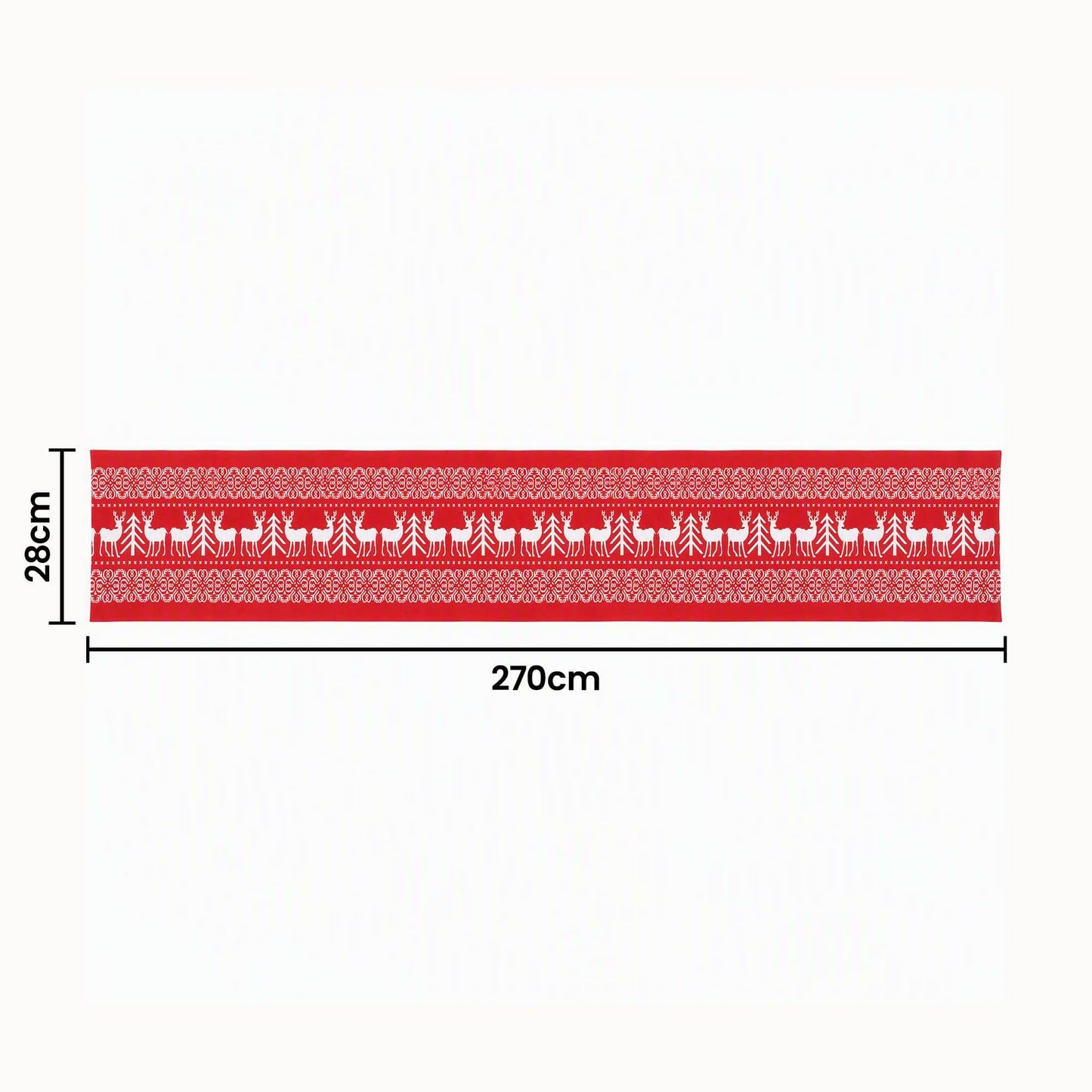 Alona.com.au Occasions > Christmas > Christmas Decorations Jingle Jollys Christmas Table Runner Reindeers 270x28CM Dining Party Decor Red