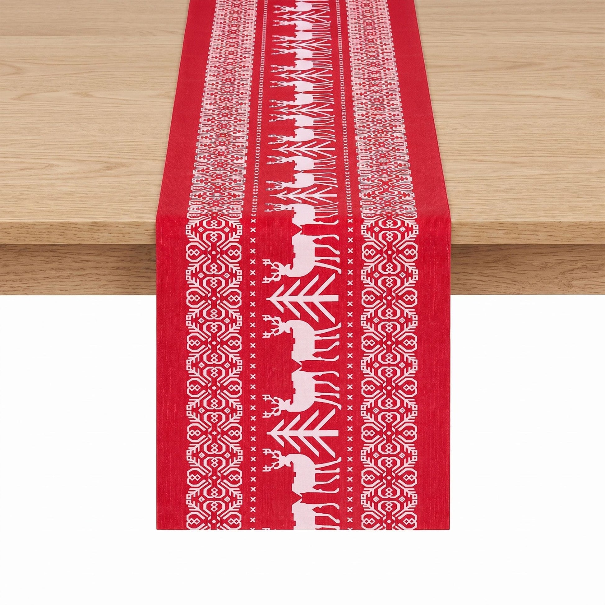 Alona.com.au Occasions > Christmas > Christmas Decorations Jingle Jollys Christmas Table Runner Reindeers 270x28CM Dining Party Decor Red