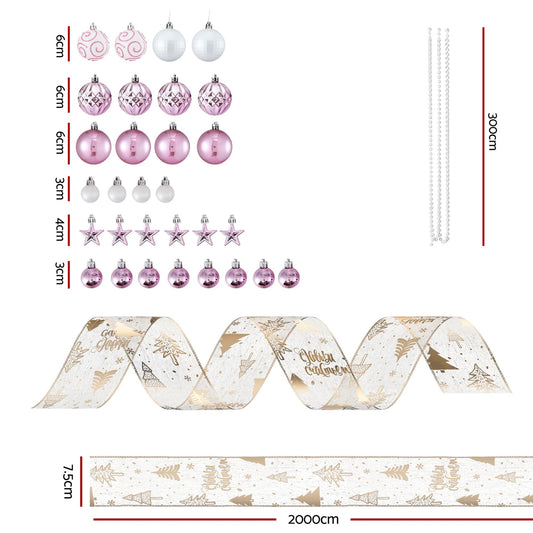 Alona.com.au Occasions > Christmas > Christmas Decorations Jingle Jollys Christmas Tree Decoration Set Ribbon Baubles Ornaments Party 34pcs