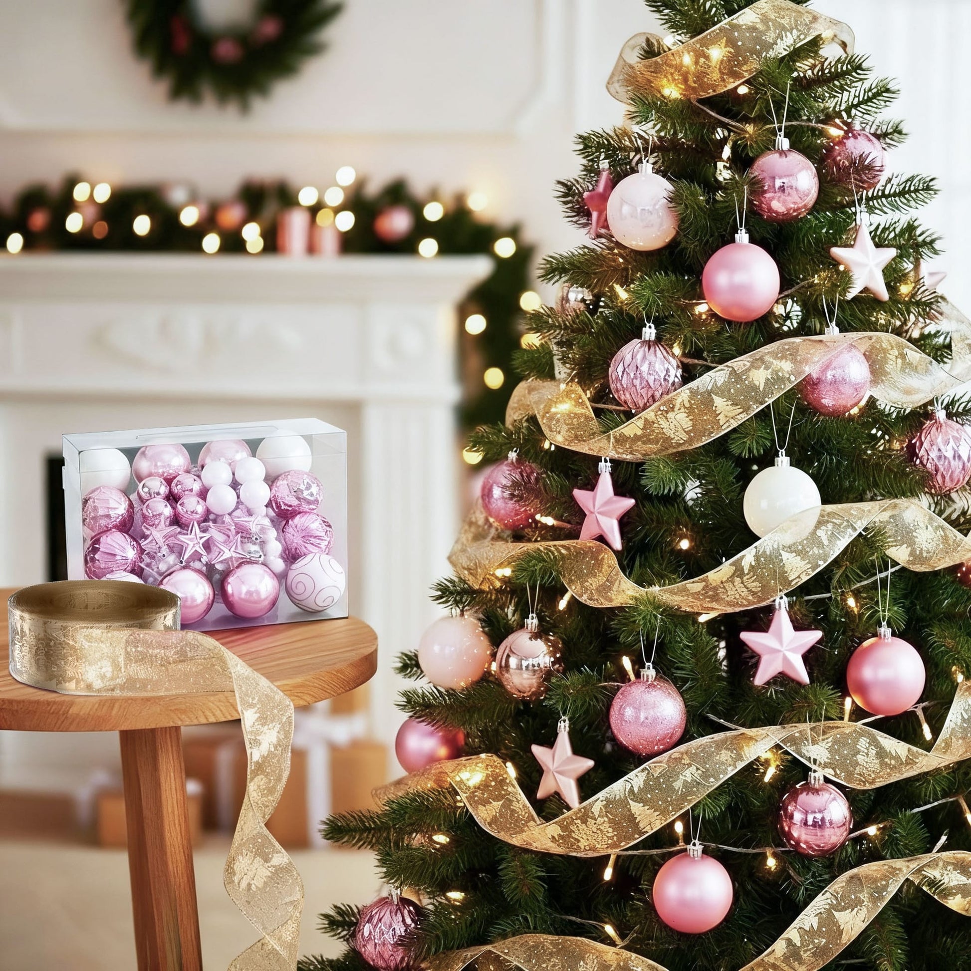 Alona.com.au Occasions > Christmas > Christmas Decorations Jingle Jollys Christmas Tree Decoration Set Ribbon Baubles Ornaments Party 34pcs