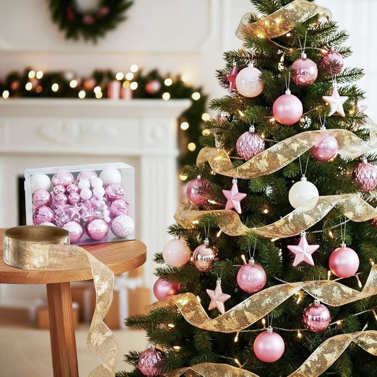 Alona.com.au Occasions > Christmas > Christmas Decorations Jingle Jollys Christmas Tree Decoration Set Ribbon Baubles Ornaments Party 34pcs