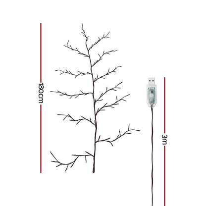 Alona.com.au Occasions > Christmas > Christmas Decorations Jingle Jollys Christmas Willow Vine Lights Branch LED Fairy DIY Wall Decor 1.8m Warm White