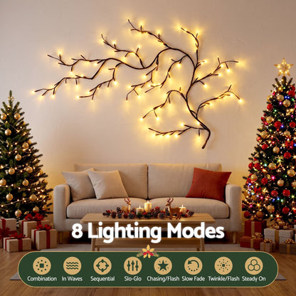 Alona.com.au Occasions > Christmas > Christmas Decorations Jingle Jollys Christmas Willow Vine Lights Branch LED Fairy DIY Wall Decor 1.8m Warm White
