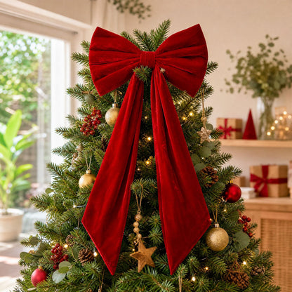 Alona.com.au Occasions > Christmas > Christmas Decorations Jingle Jollys Red Velvet Christmas Bows Tree Decorations Xmas Ornaments