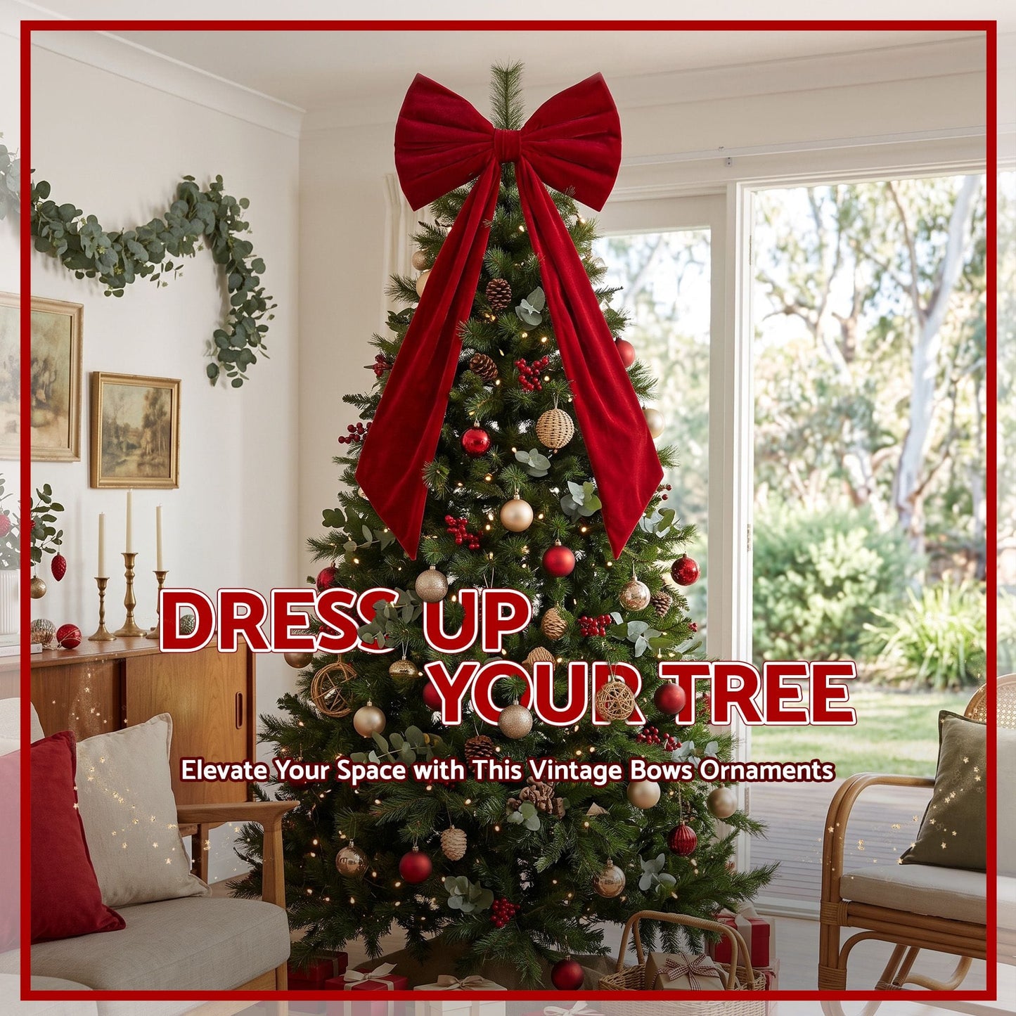Alona.com.au Occasions > Christmas > Christmas Decorations Jingle Jollys Red Velvet Christmas Bows Tree Decorations Xmas Ornaments