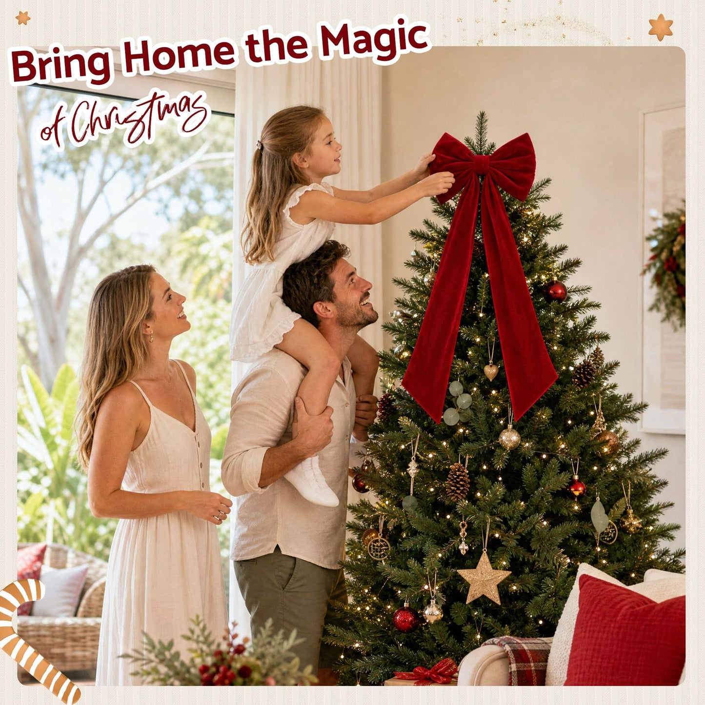 Alona.com.au Occasions > Christmas > Christmas Decorations Jingle Jollys Red Velvet Christmas Bows Tree Decorations Xmas Ornaments