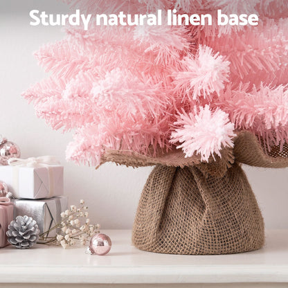 Alona.com.au Occasions > Christmas > Christmas Trees Jingle Jollys 60cm Flocked Pink Christmas Tree Mini Tabletop Xmas Tree