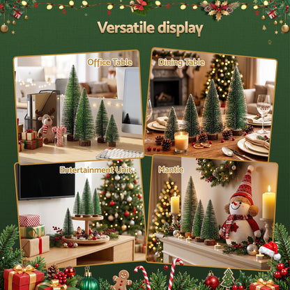 Alona.com.au Occasions > Christmas > Christmas Trees Jingle Jollys Christmas Table Decoration 4Pcs Mini Tree Set Frosted Party Decor