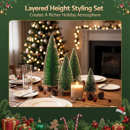 Alona.com.au Occasions > Christmas > Christmas Trees Jingle Jollys Christmas Table Decoration 4Pcs Mini Tree Set Frosted Party Decor
