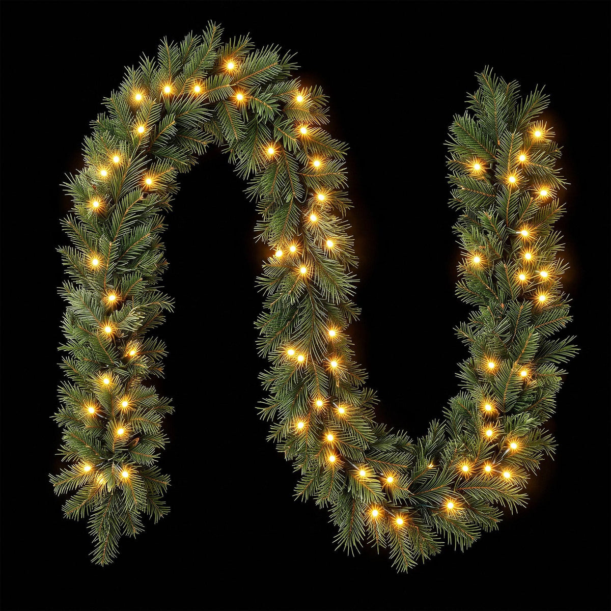 Alona.com.au Occasions > Christmas > Christmas Wreaths & Garlands Jingle Jollys 2.7M Christmas Garland 8 Mode LED Lights Timing 200Tips Xmas Decor