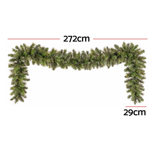 Alona.com.au Occasions > Christmas > Christmas Wreaths & Garlands Jingle Jollys 2.7M Christmas Garland 8 Mode LED Lights Timing 200Tips Xmas Decor