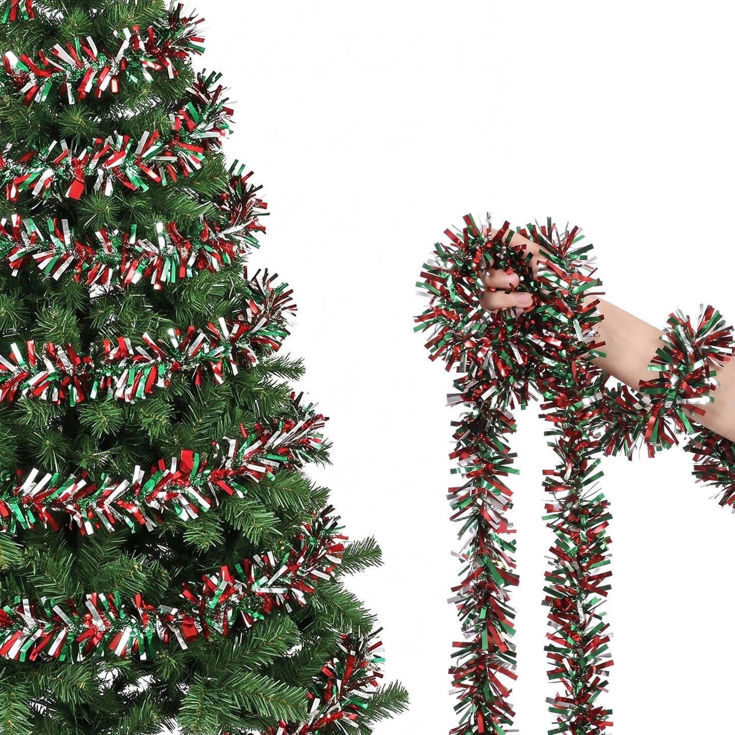 Alona.com.au Occasions > Christmas > Christmas Wreaths & Garlands Jingle Jollys 20M Christmas Tinsel Garland Mixed Colors Xmas Party Decoration