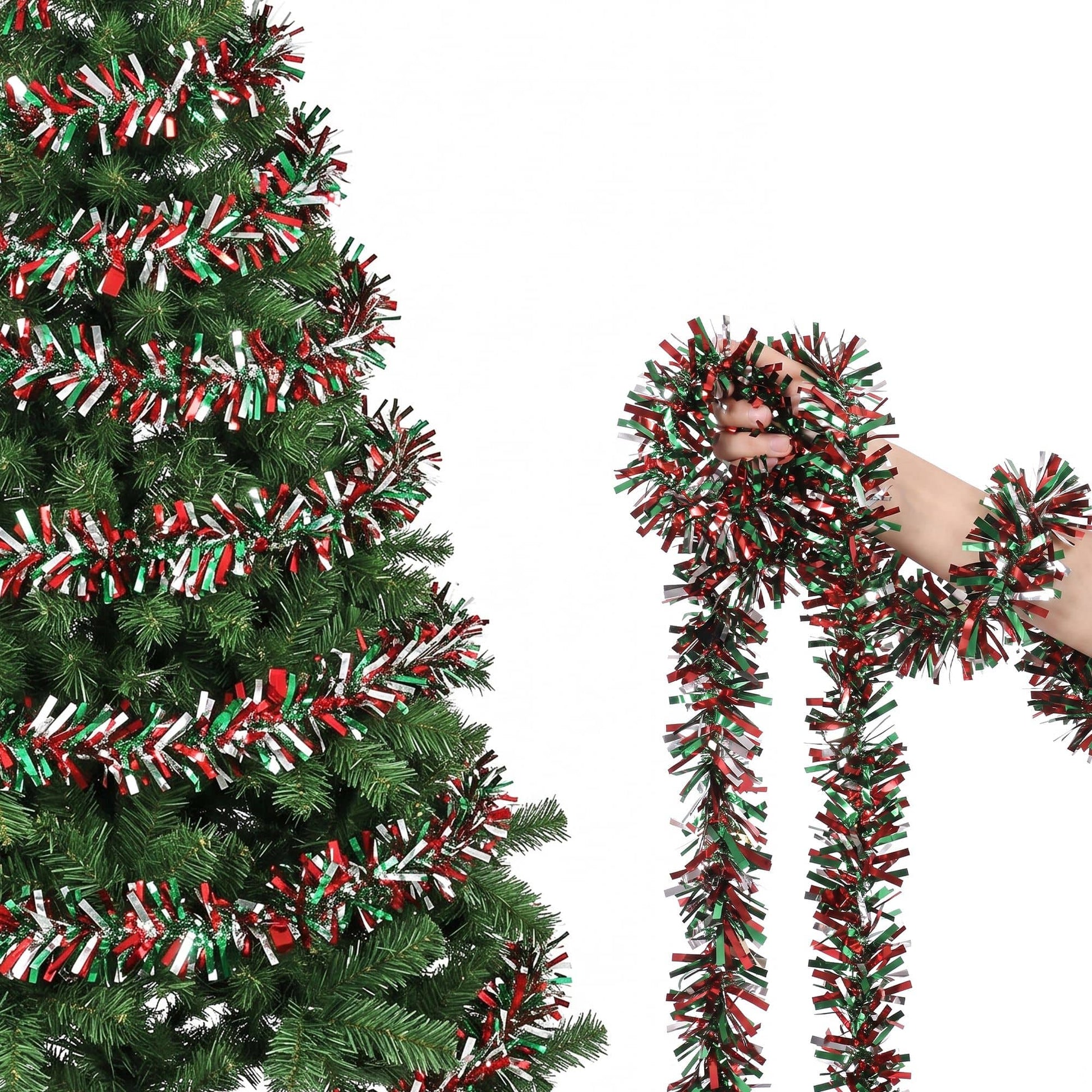 Alona.com.au Occasions > Christmas > Christmas Wreaths & Garlands Jingle Jollys 20M Christmas Tinsel Garland Mixed Colors Xmas Party Decoration