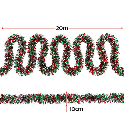 Alona.com.au Occasions > Christmas > Christmas Wreaths & Garlands Jingle Jollys 20M Christmas Tinsel Garland Mixed Colors Xmas Party Decoration