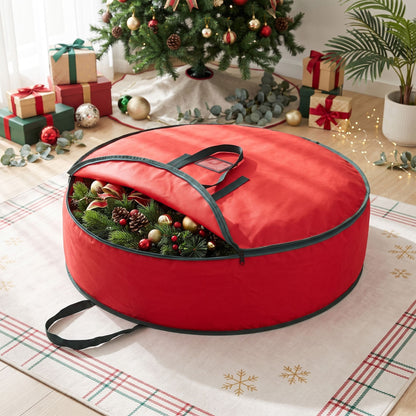 Alona.com.au Occasions > Christmas > Christmas Wreaths & Garlands Jingle Jollys Christmas Garland Wreath Storage Bag Baubles Ornaments Container