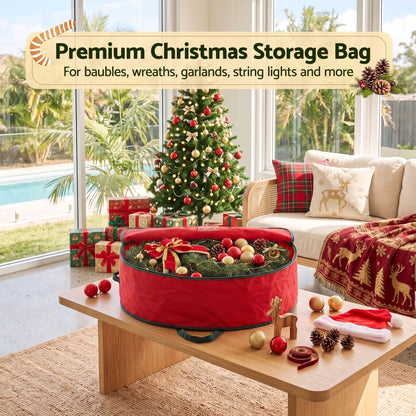 Alona.com.au Occasions > Christmas > Christmas Wreaths & Garlands Jingle Jollys Christmas Garland Wreath Storage Bag Baubles Ornaments Container