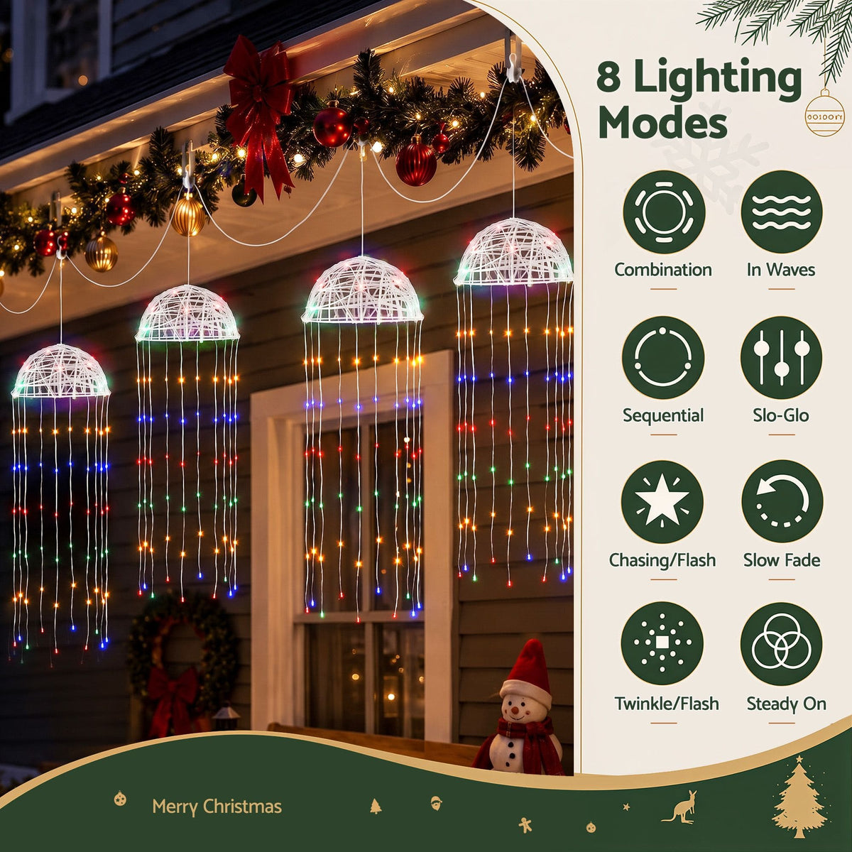 Alona.com.au Occasions > Christmas > Outdoor Decorations & Lights Jingle Jollys Christmas Lights Solar Jellyfish 4Pcs Garden Decorative Multi-Color