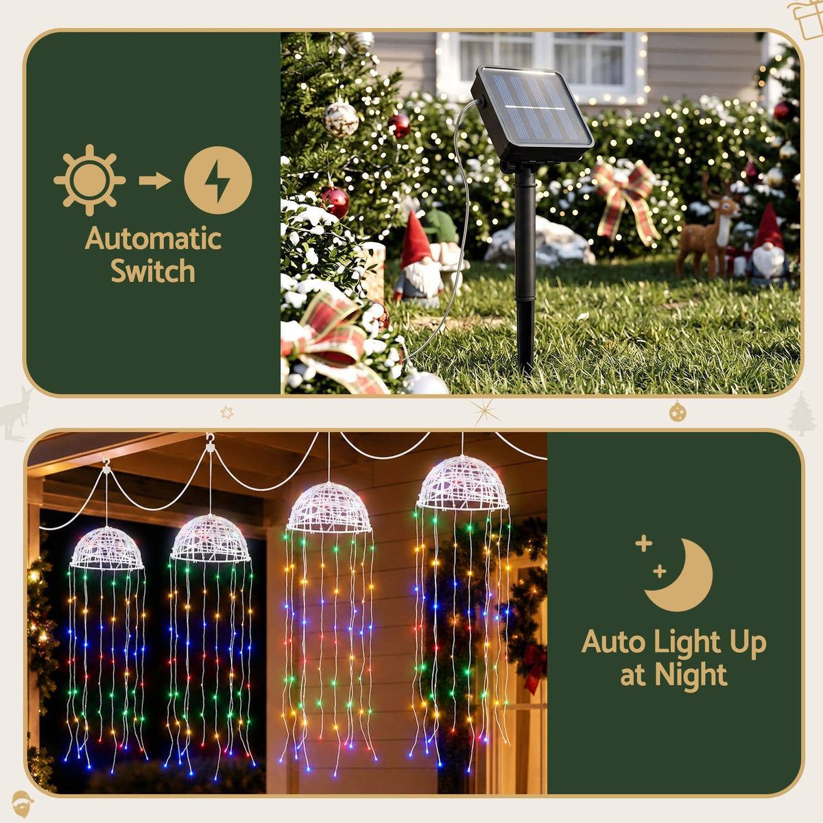 Alona.com.au Occasions > Christmas > Outdoor Decorations & Lights Jingle Jollys Christmas Lights Solar Jellyfish 4Pcs Garden Decorative Multi-Color