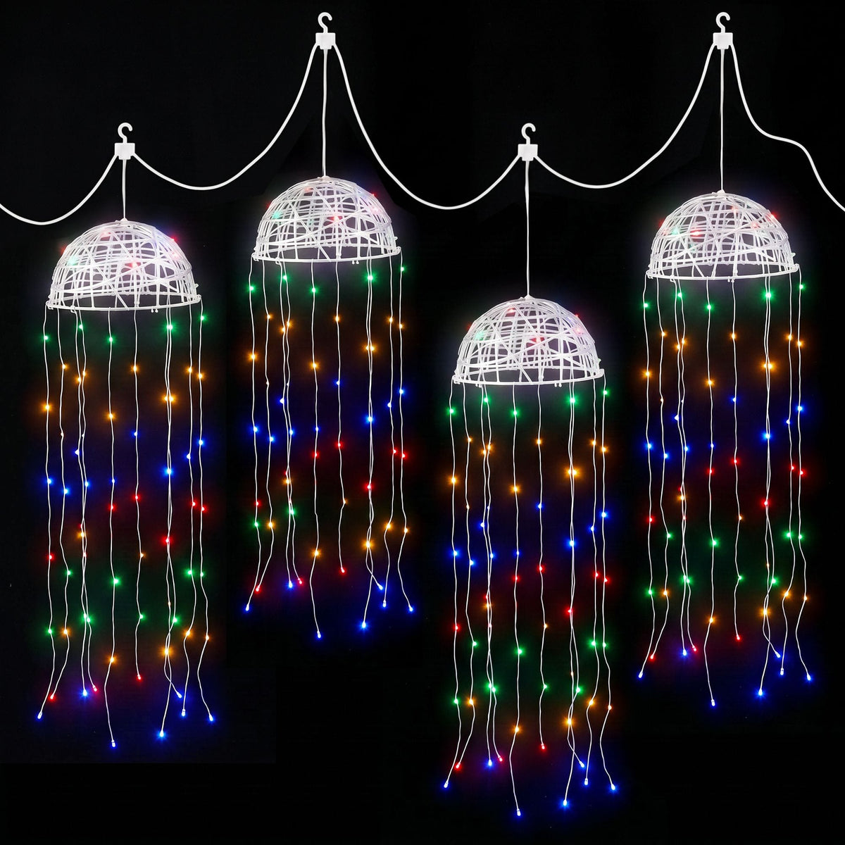 Alona.com.au Occasions > Christmas > Outdoor Decorations & Lights Jingle Jollys Christmas Lights Solar Jellyfish 4Pcs Garden Decorative Multi-Color