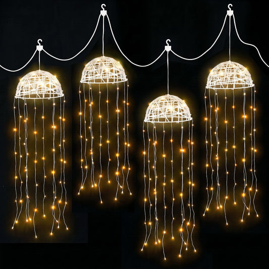 Alona.com.au Occasions > Christmas > Outdoor Decorations & Lights Jingle Jollys Christmas Lights Solar Jellyfish 4Pcs Garden Decorative Warm White