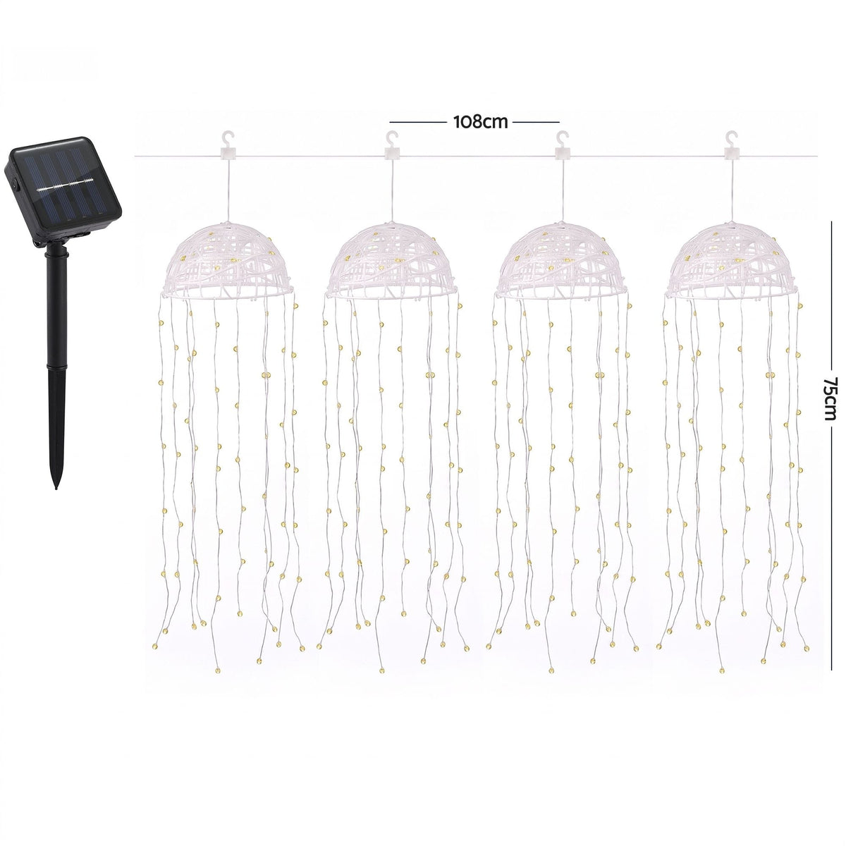 Alona.com.au Occasions > Christmas > Outdoor Decorations & Lights Jingle Jollys Christmas Lights Solar Jellyfish 4Pcs Garden Decorative Warm White