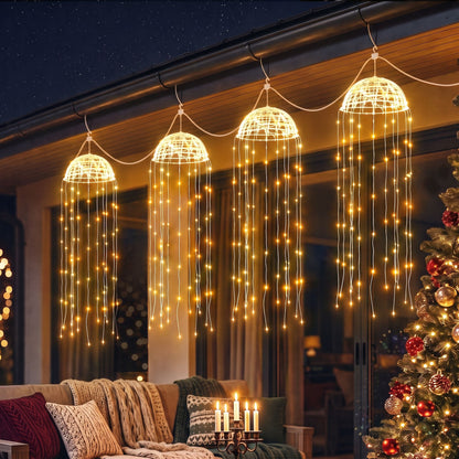 Alona.com.au Occasions > Christmas > Outdoor Decorations & Lights Jingle Jollys Christmas Lights Solar Jellyfish 4Pcs Garden Decorative Warm White