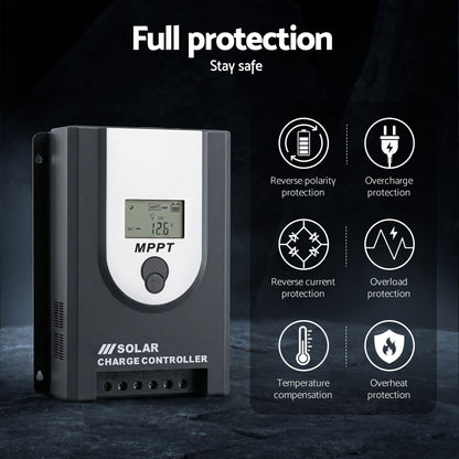 Alona.com.au Outdoor Recreation > Camping > Batteries & Generators Giantz 50A MPPT Solar Charge Controller Auto 12V/24V Battery Regulator Bluetooth