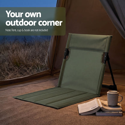 Alona.com.au Outdoor Recreation > Camping > Camp Furniture Weisshorn Foldable Camping Chair Oxford Aluminum Alloy Backrest 70kg Green